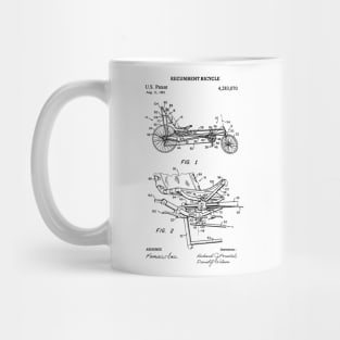 Recumbent Bicycle Patent - Recumbent Bicycle blueprint art Mug